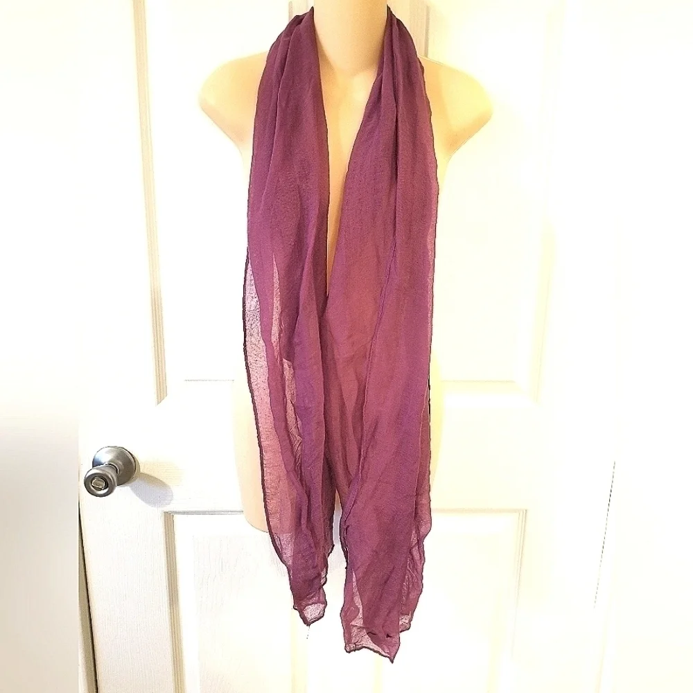 Sheer Purple Fashion Scarf